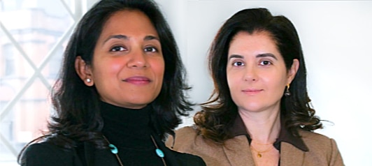 Shaila Khan Leekha and Gabriela Herculano.